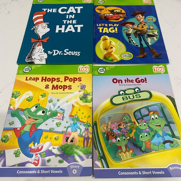 Lot Of 6 Tag Reader Leap Frog Books Leap Frog The Cat in the Hat Casey - Picture 2 of 4